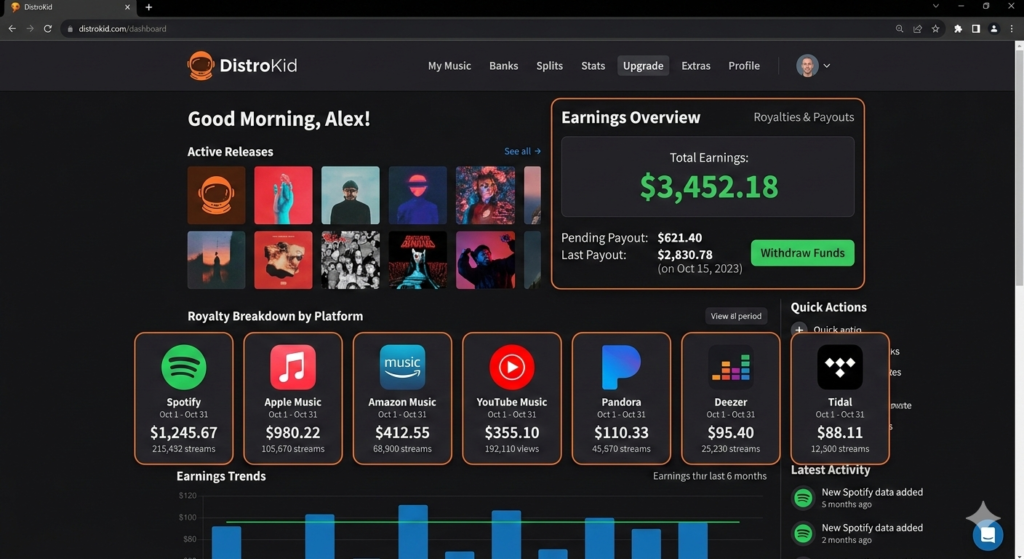 DistroKid royalty earnings